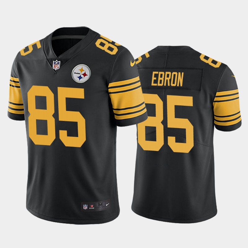 Men's Pittsburgh Steelers #85 Eric Ebron Black Color Rush Limited Stitched Jersey